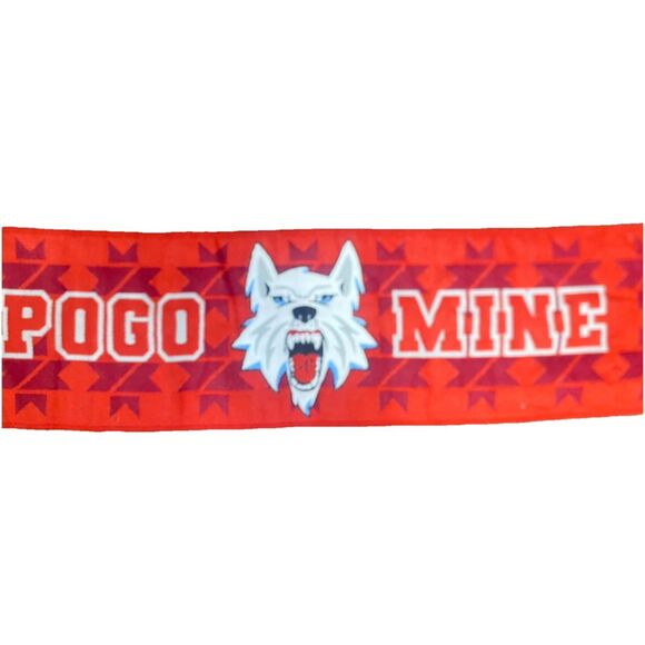 Fairbanks Ice Dogs Team Fringe Scarf‎ Hockey Northern Star Pogo Mine 54”